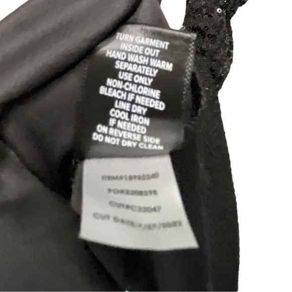 Torrid Lily Babydoll Sequin Surplice Blouse Black Peplum Size 1x Sparkly Party - Picture 6 of 8